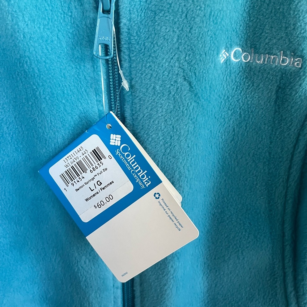 NWT Aqua full zip Columbia jacket